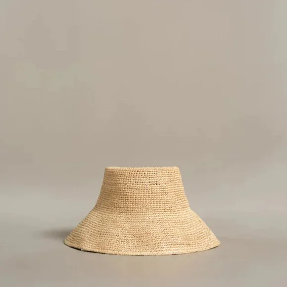 Jenni Kayne Crochet Raffia Sun Hat S/M - Picture 2 of 10